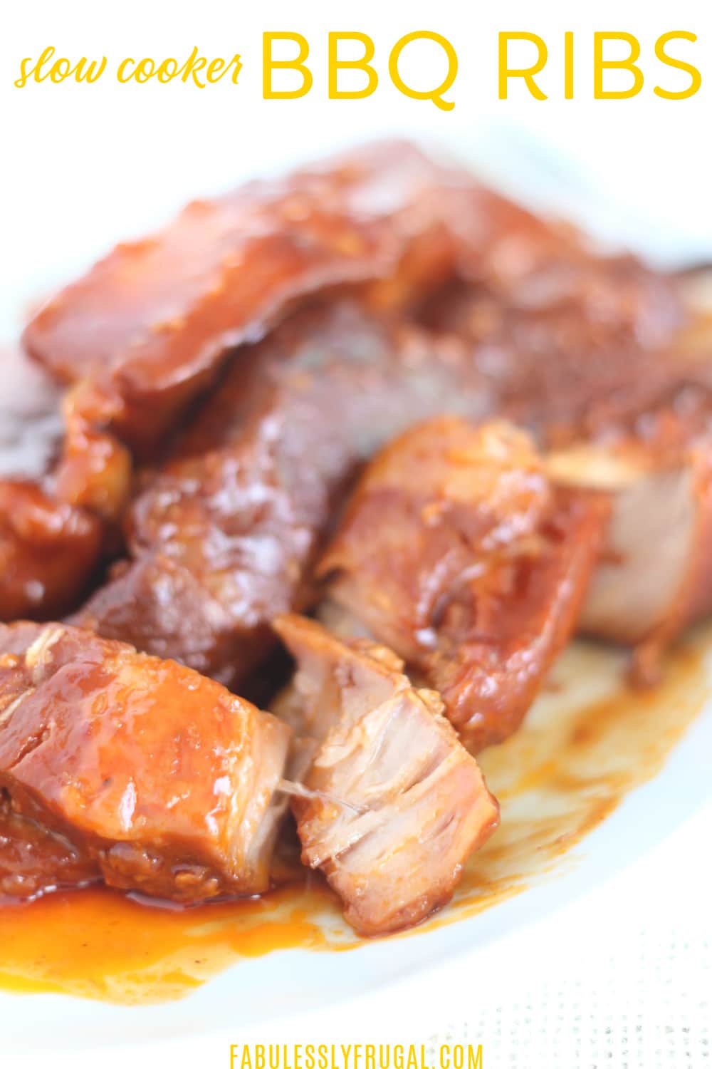 Slow cooker BBQ ribs