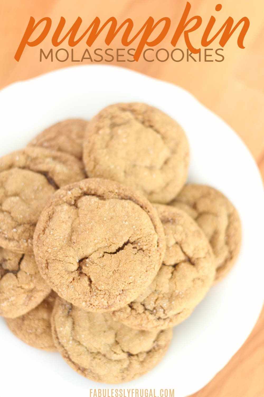 Soft pumpkin molasses cookies