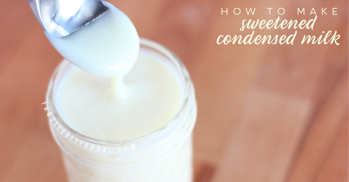 substitute for sweetened condensed milk