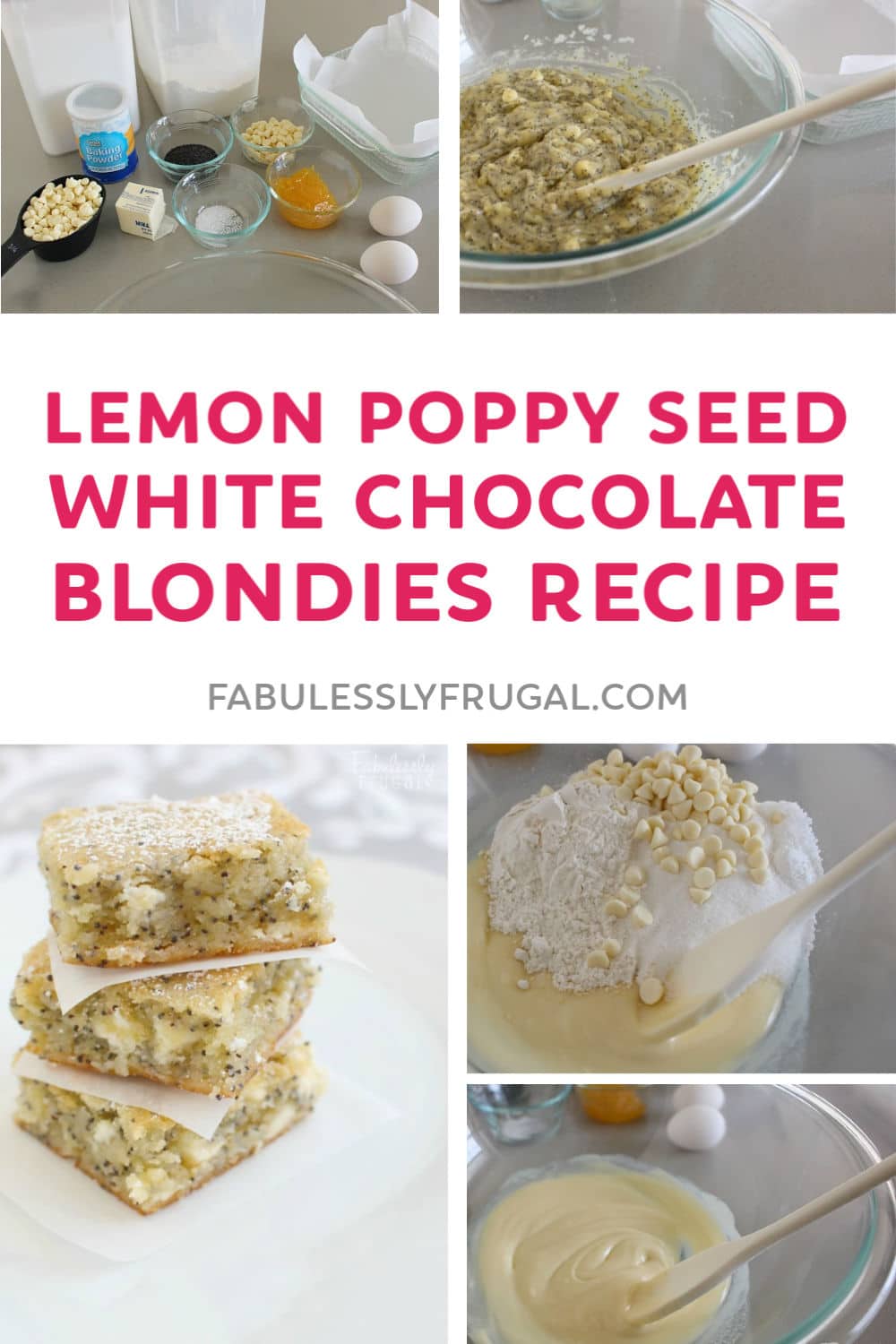 White chocolate lemon blondies recipe