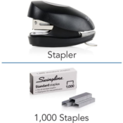 Swingline Mini Stapler + Built-In Staple Remover & 1000 Standard Staples...