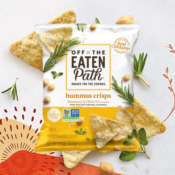 16-Pack Off The Eaten Path Hummus Chips, Rosemary & Olive Oil $8.84...
