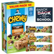 18 Count Quaker Chewy Granola Bars, Variety Pack as low as $3.18 Shipped...