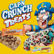 32 Count Quaker Cap'n Crunch Treat Bars, 2 Flavor Variety Pack as low as...