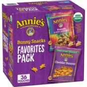 36-Count Annie's Organic, Snack Variety Pack as low as $8.31 Shipped Free...