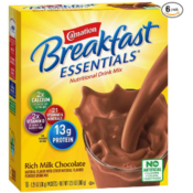 60 Count Carnation Breakfast Essentials Powder Drink Mix, Rich Milk Chocolate...