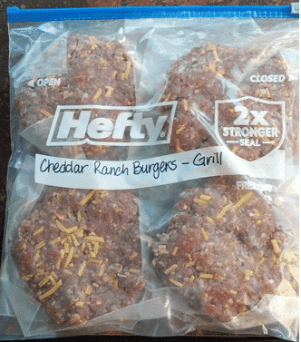 Cheddar Ranch Burgers to Freeze
