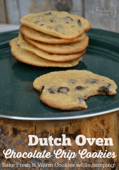 Chocolate Chip Cookies in Dutch Oven