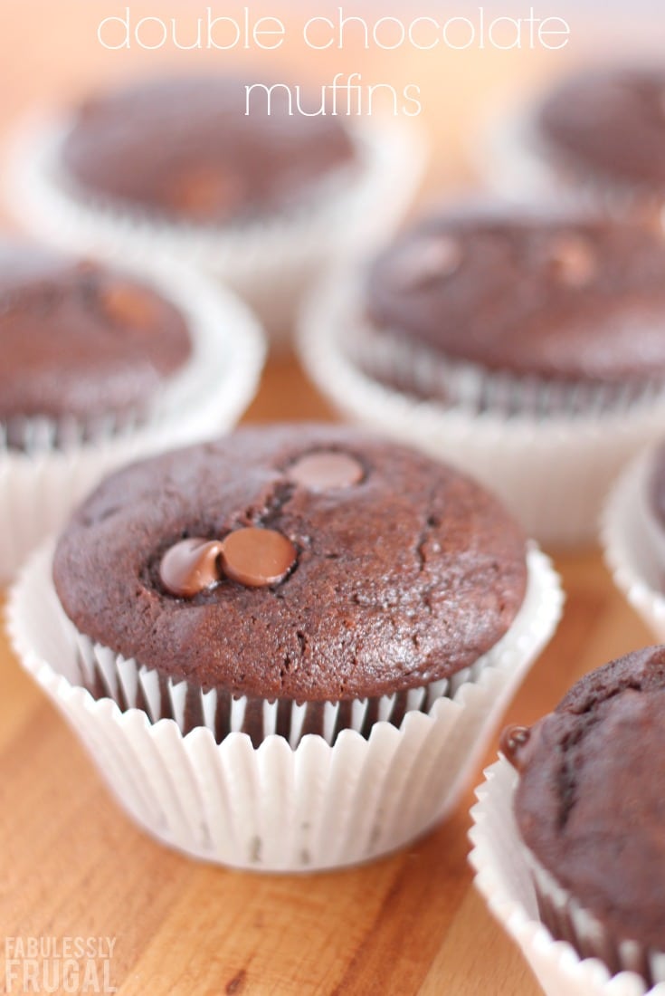 Double chocolate muffins or cupcakes recipe 