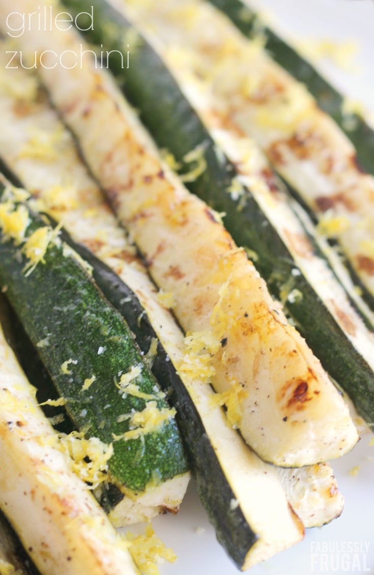 Easy and healthy grilled zucchini recipe with lemon salt