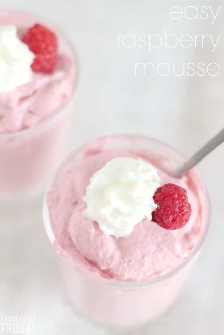 Easy low carb keto raspberry mousse dessert recipe