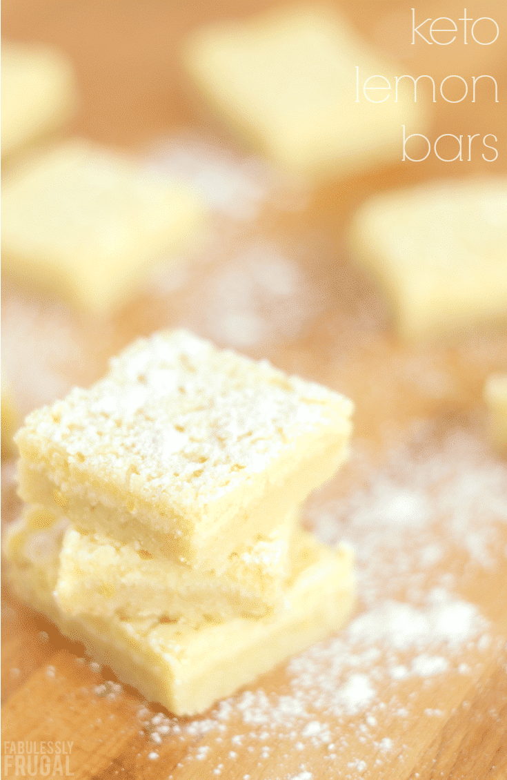 Keto low carb lemon bars recipe with almond flour