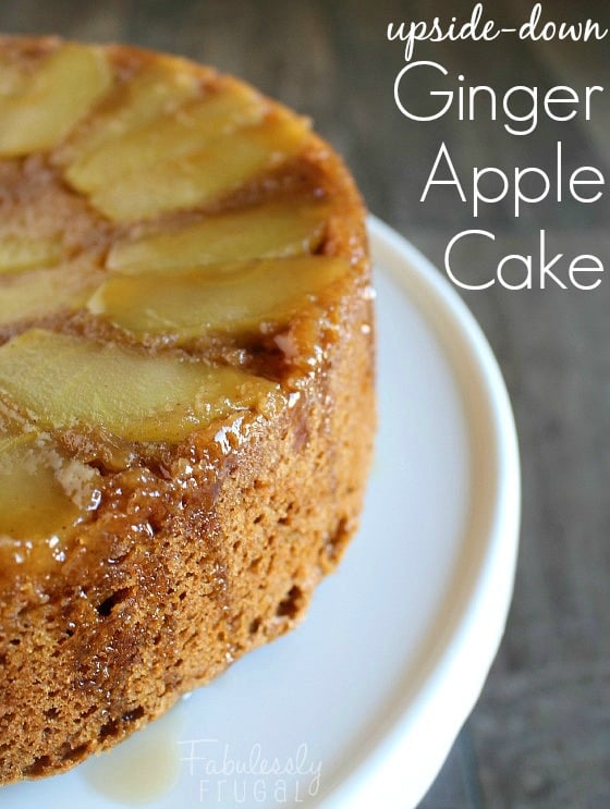 apple ginger upside down cake recipe