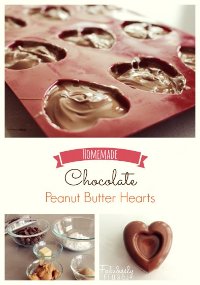 homemade chocolate peanut butter hearts pin