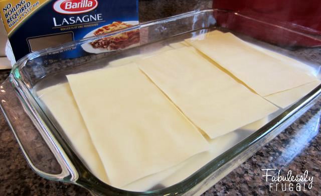 manicotti lasagna noodle soaking