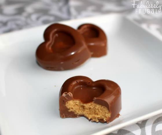 peanut butter chocolate hearts