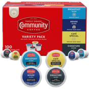 100-Pcs Community Coffee 4-Blend Variety Pack Coffee Pods as low as $30.72...