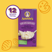 12-Pack Annie's Shells and White Cheddar Macaroni and Cheese as low as...
