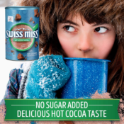 12-Pack Swiss Miss Milk Chocolate Flavor No Sugar Added Hot Cocoa Mix Canister...