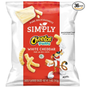 36 Pack Simply Cheetos Puffs White Cheddar Cheese as low as $15.28 Shipped...