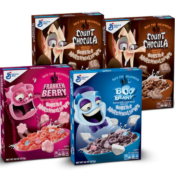 4 Boxes Chocula, Franken Berry and Boo Berry Cereal $8.02 (Reg. $10.03)...