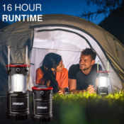 4-Pack Eveready 360 LED Camping Lantern, IPX4 Water Resistant $21 (Reg....