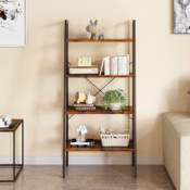 4 Shelf Ladder Book Shelf in Rustic Brown $55.99 After Code (Reg. $79.99)...