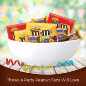 55 Count SNICKERS & M&M'S Peanut & Peanut Butter Lovers Fun...