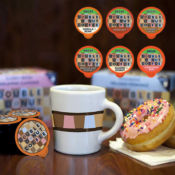 72 Count Double Donut Decaf Flavored Coffee K Cups, Variety Pack $17.74...