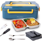Electric Lunch Box Food warmer w/Fork Spoon & Bag $23.99 Shipped Free...