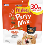 Friskies Party Mix Adult Cat Treats Canisters as low as $10.77 Shipped...