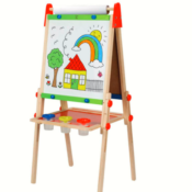 Hape All-in-One Kids Wooden Easel with Paper Roll & Accessories $37.60...