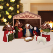 Holiday Time 8 Piece Fabric Nativity Set $14.98 | Perfect for Little Ones!