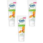 THREE 3-Pack Tom's of Maine Natural Children's Fluoride Toothpaste, Outrageous...