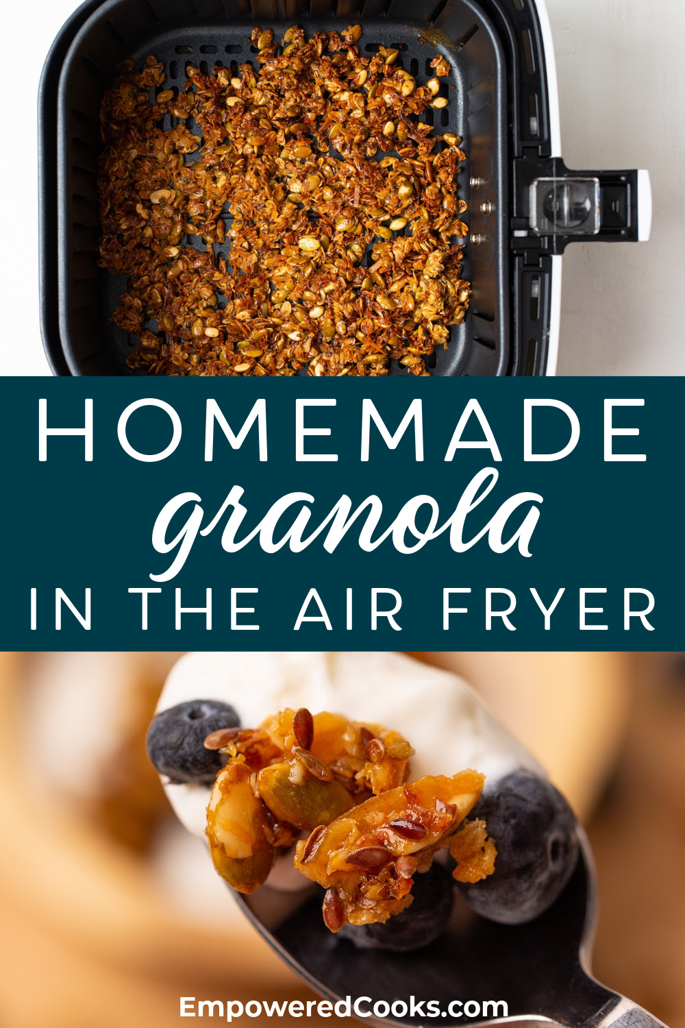 homemade granola in the air fryer