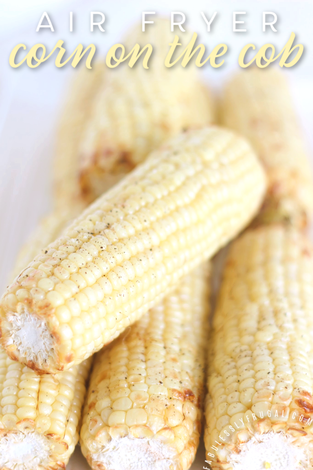 Stacks of fried corn on the cob