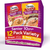 12-Pack Hartz Delectables Stew Lickable Wet Cat Treats as low as $9.09...