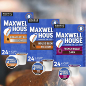 72-Count Maxwell House Variety Pack with Breakfast Blend Light Roast $18.01...