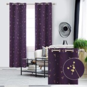 Today Only! Deconovo Blackout Curtains, Constellation Pattern $15.83 (Reg....