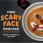 FREE IHOP Scary Face Pancake for Kids on October 29th!