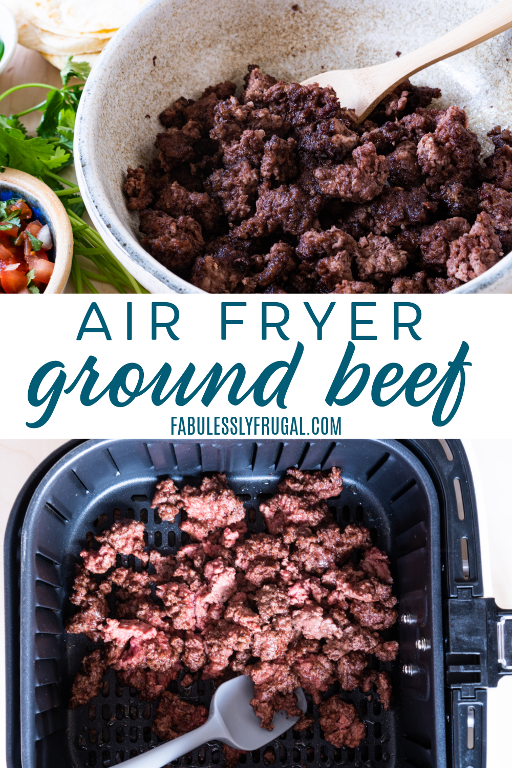 Air fryer beef is simple, quick, and so much healthier! Cleaning up and cooking meat in the air fryer is so much better than the stove top! 