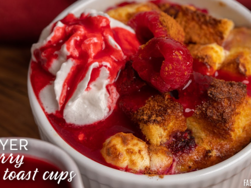 Air-Fryer French Toast Cups: Raspberry Delight!