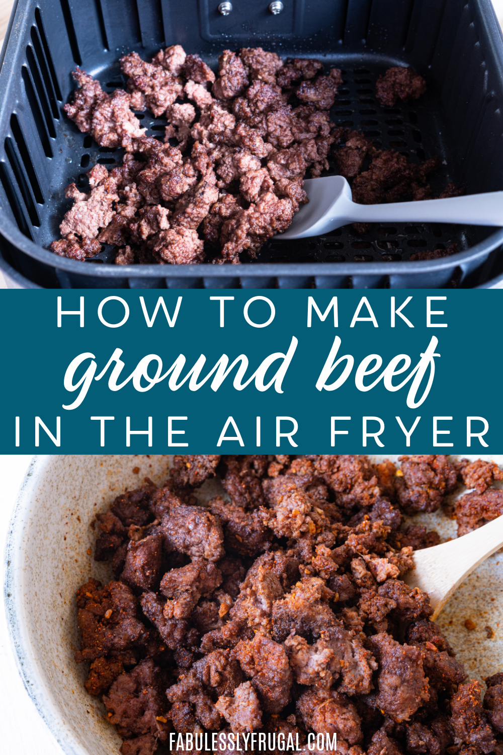 Ground beef in the air fryer is easy and takes two times quicker than cooking on your stovetop! I promise this will be one of your new go-to ways to cook your ground beef.