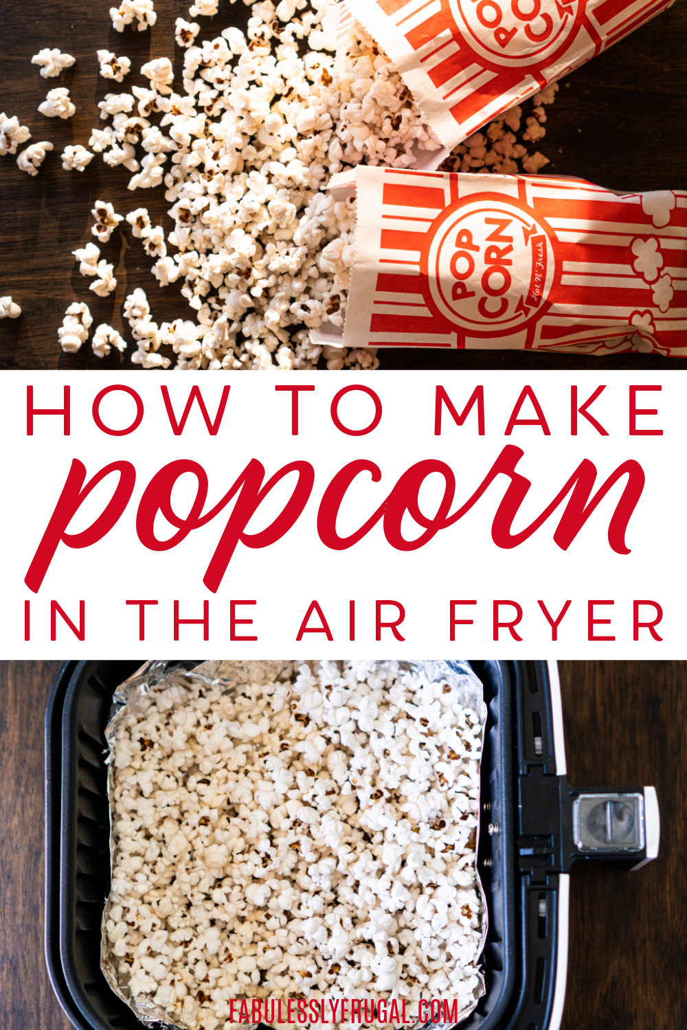 Can you make popcorn in the air fryer? Yes! Air Fryer popcorn is delicious, fast, and healthy! You are going to fall in love with this simple air fryer snack and recipe. 