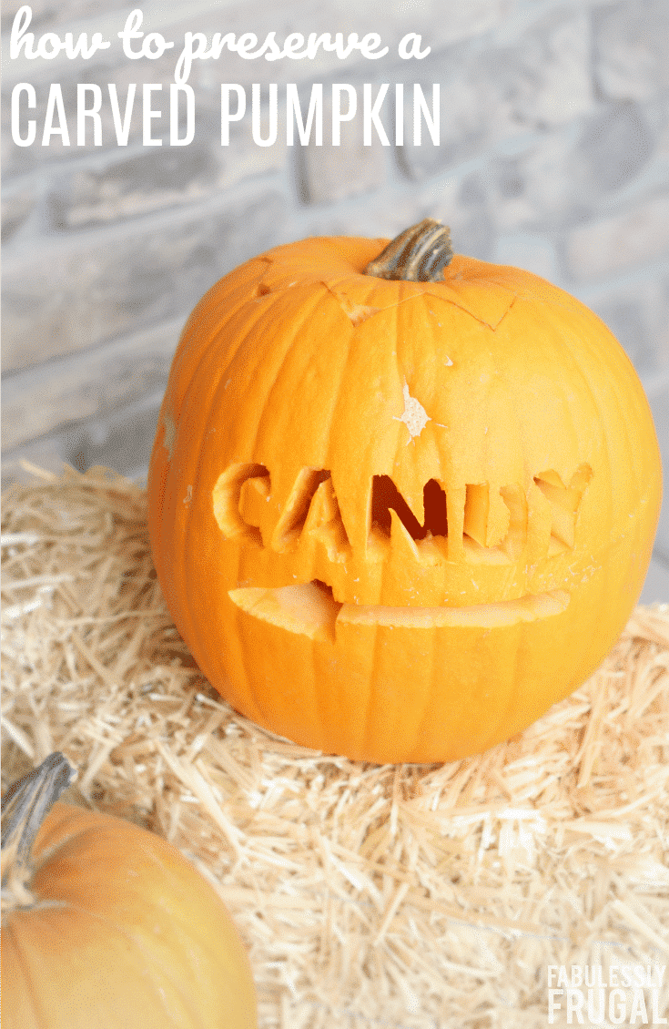 how to preserve a pumpkin carved for Halloween