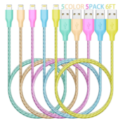 5-Pack 6 Ft Fast Charge Cables for iPhone $8 After Code (Reg. $40) + Free...