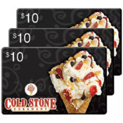 THREE $10 Cold Stone Creamery Gift Cards $20.79 Shipped Free (Reg. $30)...