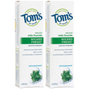 2-Pack 4.7-Oz Tom's of Maine Wicked Fresh Fluoride Cool Peppermint Toothpaste...