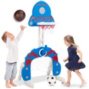 3-in-1 Toddler Basketball Hoop Sports Activity Center Playset $39.99 Shipped...