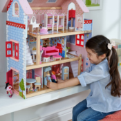 Chelsea Doll Cottage Wooden Dollhouse with 16 Accessories $59.99 Shipped...